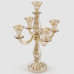 Декоративный подсвечник-канделябр на 5 свечей Cristallerie 35 см шампань