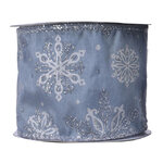Декоративная лента Serata Azzurra: Снежинки 270*6 см