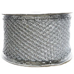 Декоративная лента Сеточка серебряная 300*5 см
