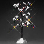 Статуэтка Заснеженное дерево с гирляндой, 22*12*11 см, подсветка, батарейки