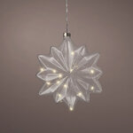 Подвесной светильник Звезда - Cristal Perfecto 19*8 см, 15 микро LED ламп, таймер, на батарейках, стекло