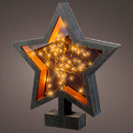 Декоративный светильник Звезда Night light 28*26 см, 40 теплых белых микро LED ламп, на батарейках, IP20