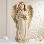 Фигурка с подсветкой Ангел Микаэлла 40 см, 6 LED ламп, на батарейках, IP20