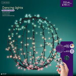 Светодиодный шар Lumineo Dancing Lights 48 см, 210 теплых белых/разноцветных LED ламп, пульт управления, IP44