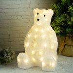 Светодиодная фигура Медведь Барт - Полярный житель 45 см, 50 теплых/холодных белых LED ламп, IP44