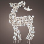 Светящийся олень Фостер 89 см, 60 холодных белых LED ламп с мерцанием, таймер, IP44