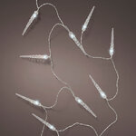 Гирлянда Сосульки Ice earrings 4.6 м, 24 холодных белых LED ламп, контроллер, таймер, прозрачный ПВХ, IP44