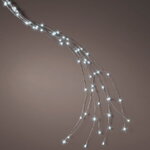 Гирлянда на елку 45-60 см Лучи Росы, 16 нитей, 320 холодных белых микро LED ламп с мерцанием, серебряная проволока, IP44