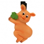 Декоративная прищепка Счастливая Свинка с клевером 6*3 см