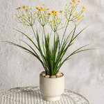 Искусственный цветок в горшке Таллинум 51 см желтый