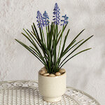 Искусственный цветок в горшке Мускари - Подарок Лета 33 см