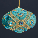 Винтажная елочная игрушка Луковка Bernate - Ticino 11 см изумрудная