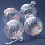 Елочные шары Fiume-Veneto Chiaro 10 см, 4 шт, стекло