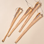 Елочные игрушки Сосульки Caramello 25 см, 4 шт, стекло