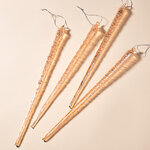 Елочные игрушки Сосульки Zucchero Canna 30 см, 4 шт, стекло