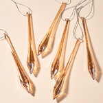 Елочные игрушки Сосульки Siviglia 13 см, 6 шт, стекло