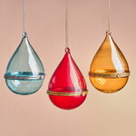 Елочные игрушки-шкатулки Gocce Di Felicita 12 см, 3 шт, стекло