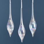 Елочные игрушки Fiume-Veneto: Barishano 24 см, 3 шт, стекло