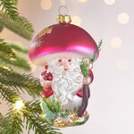 Елочная игрушка Гриб - Волшебник из леса Донмур 12 см, стекло