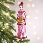 Елочная игрушка Девушка Лейла в народном костюме 18 см, стекло