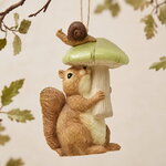 Елочная игрушка Белочка Сьюзи с грибочком и улиткой 12 см, подвеска