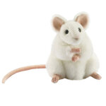 Мягкая игрушка Белая мышь 16 см