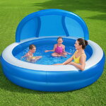 Семейный надувной бассейн с навесом Summer Days 241*140 см, клапан