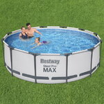 Круглый каркасный бассейн 56418 Bestway Steel Pro Max 366*100 см, фильтр-насос, лестница