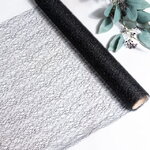 Ткань для декорирования Кружевная 40*200 см черная