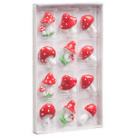 Мухоморчики на липучке 4 см, 12 шт