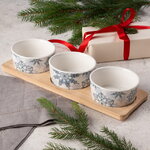 Менажница новогодняя Snowflakes 28*10 см