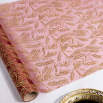 Ткань для декорирования Янтарные веточки 35*200 см томный бургунди