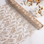 Ткань для декорирования Танцующие тюльпаны 35*200 см кремовая