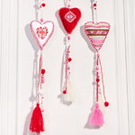 Набор елочных украшений Сердечки Salmueros 55 см, 3 шт, подвеска