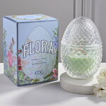 Ароматическая свеча Flora - Waterlily&Rose 12 см, 20 часов горения