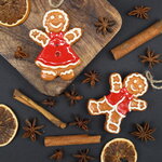 Набор елочных игрушек Пряничная Парочка 9 см, 2 шт, подвеска