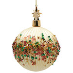 Стеклянный елочный шар Cielo Stellato 10 см золотой