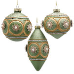 Елочные игрушки Divertissement 8 см зеленый, стекло, 6 шт