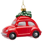 Елочная игрушка Машинка с елочкой - Biggar 8 см