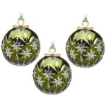 Елочные шары Christmas Chic 8 см, стекло, зеленые, 6 шт