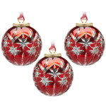 Елочные шары Christmas Chic 8 см, стекло, красные, 6 шт