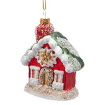 Стеклянная елочная игрушка Домик Cotswold - London House 8 см