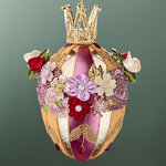 Елочная игрушка Яйцо - Сад Принцессы 13 см, стекло