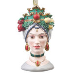 Елочная игрушка Siciliano Dama - Сеньорита Федерика 10 см зеленая, подвеска