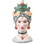 Елочная игрушка Siciliano Dama - Сеньорита Джулли 10 см зеленая, подвеска