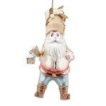 Стеклянная елочная игрушка Гном с фонариком - Мулен де ла Галетт 15 см, подвеска