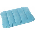 Надувная подушка 43*28*9 см голубая, флокированная