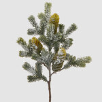 Хвойная ветка заснеженная с шишками Lucido 41 см