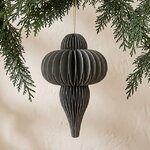 Бумажное украшение из сотовой бумаги Джевель 15*9 см серое