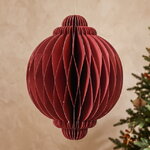 Шар-сота из бумаги Джевель 40*30 см красный, магнитная застежка